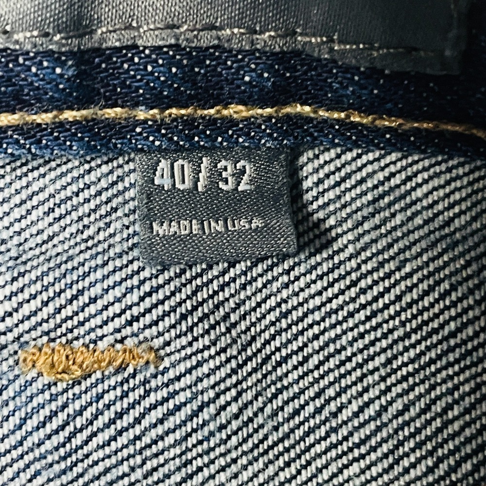 Bonobos Jeans Mens 40x32 Straight Leg USA Made Selvedge Dark Wash Denim - Picture 7 of 16
